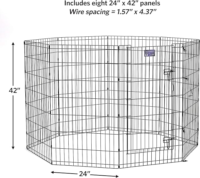 MidWest Homes for Pets Folding Metal Dog Exercise Pen, Indoor/Outdoor Playpen - Image 6