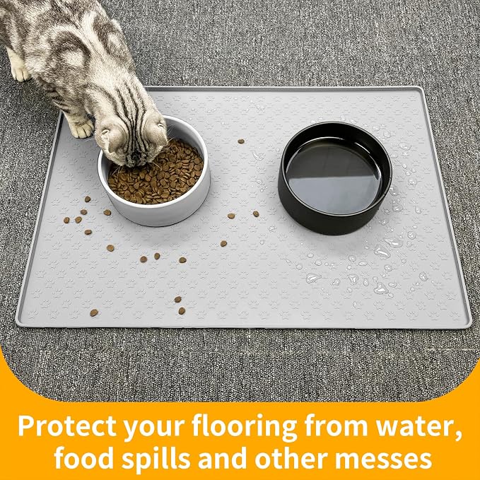 Ptlom Dog Food Mat Anti-Slip Pet Bowl Mats - Image 7