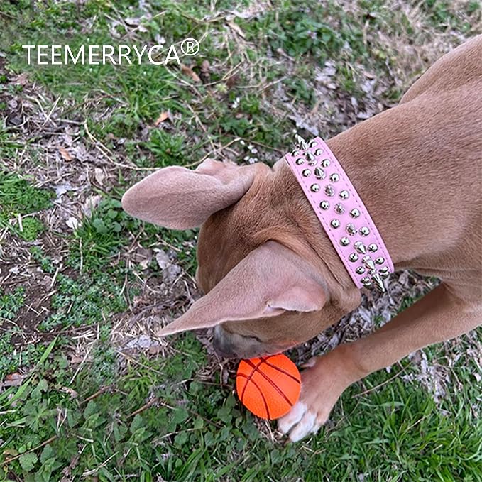 TEEMERRYCA Adjustable Leather Spiked Studded Dog Collars - Image 5