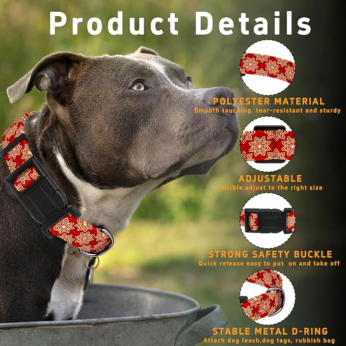 Dog Collar, Classical Indian Spirit Boys Girls Puppy Collar - Image 2