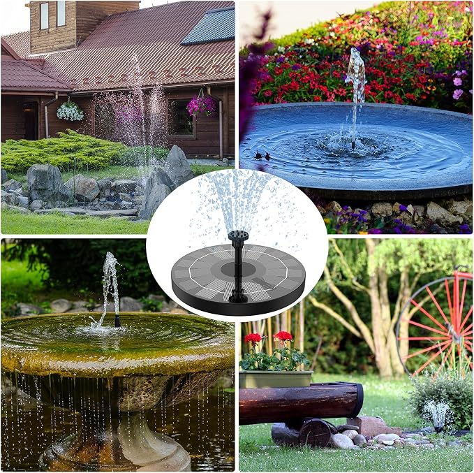 AISITIN 2.5W Solar Bird Bath Fountain, Solar Fountain - Image 8