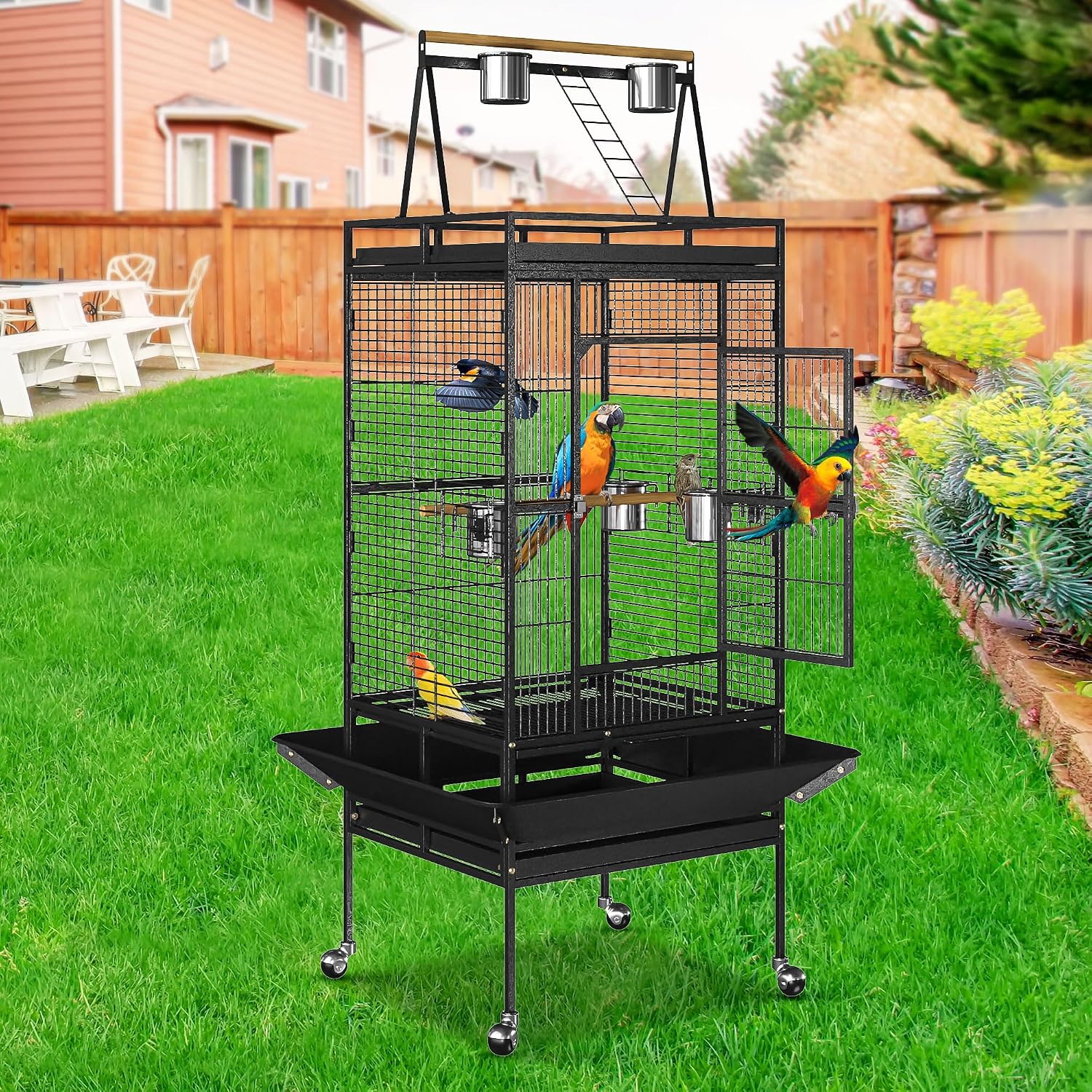 Nova Microdermabrasion 68-Inch Bird Cage with Play Top - GlobalHabitat Supply