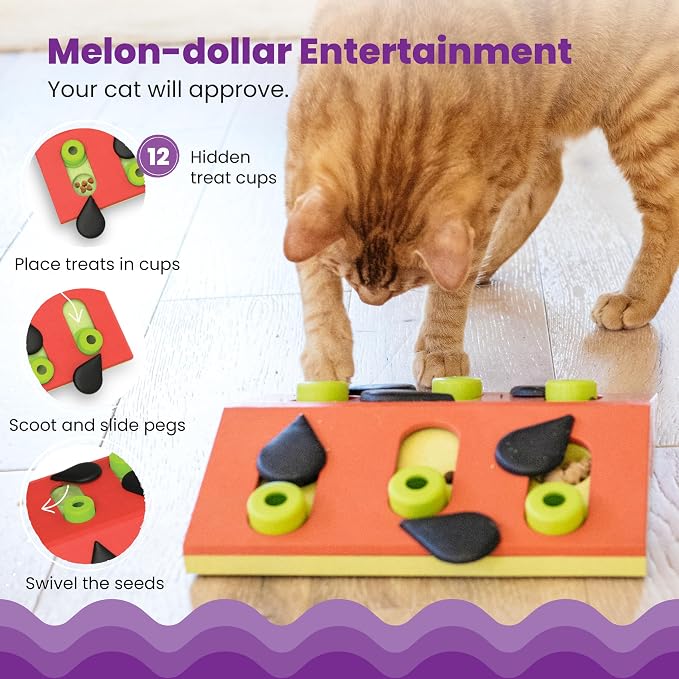 Catstages by Nina Ottosson Melon Madness Puzzle & Play – Interactive Treat - Image 3