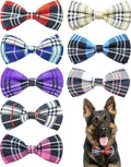 PET SHOW 8 Pack Plaid Big Dogs Collar Bow Ties by PETSHOW