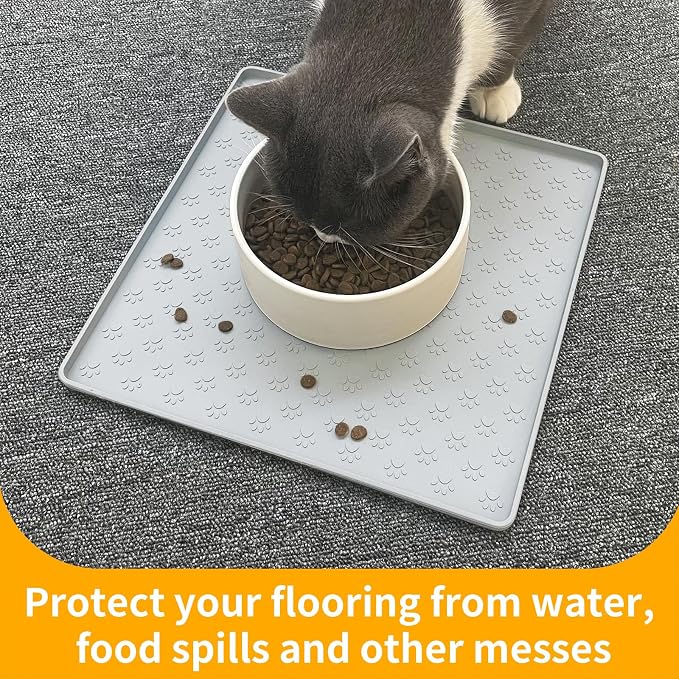 Ptlom Dog Food Mat Anti-Slip Bowl Mats - Image 6