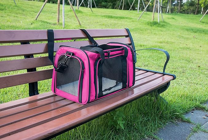 Soft Sided Carrier for Small Medium Cats Dogs, TSA Airline Approved Collapsible - Image 9