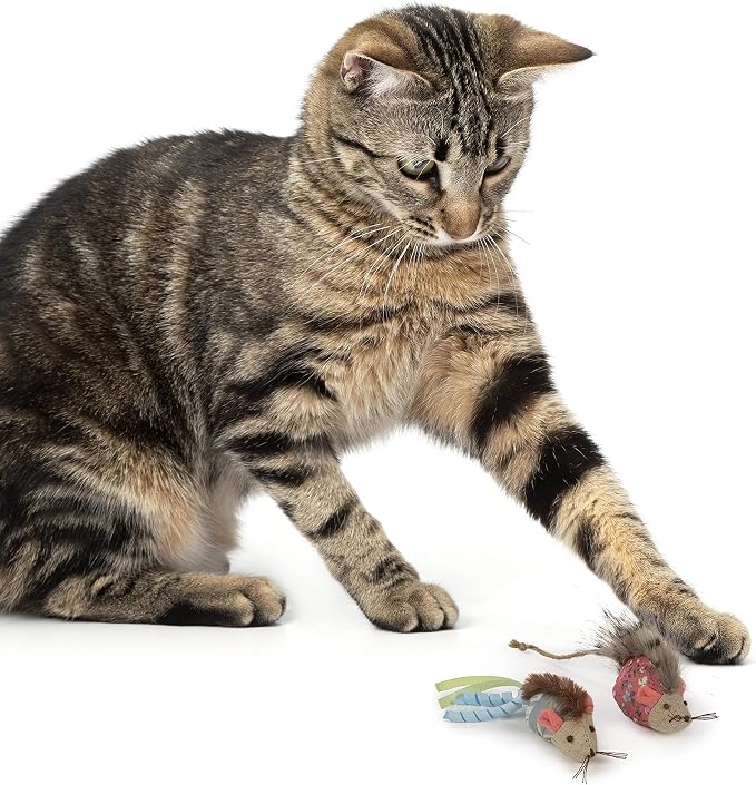 Petlinks HappyNip Mohawk Mice Cat Toys, Contains Silvervine & Catnip - Image 4