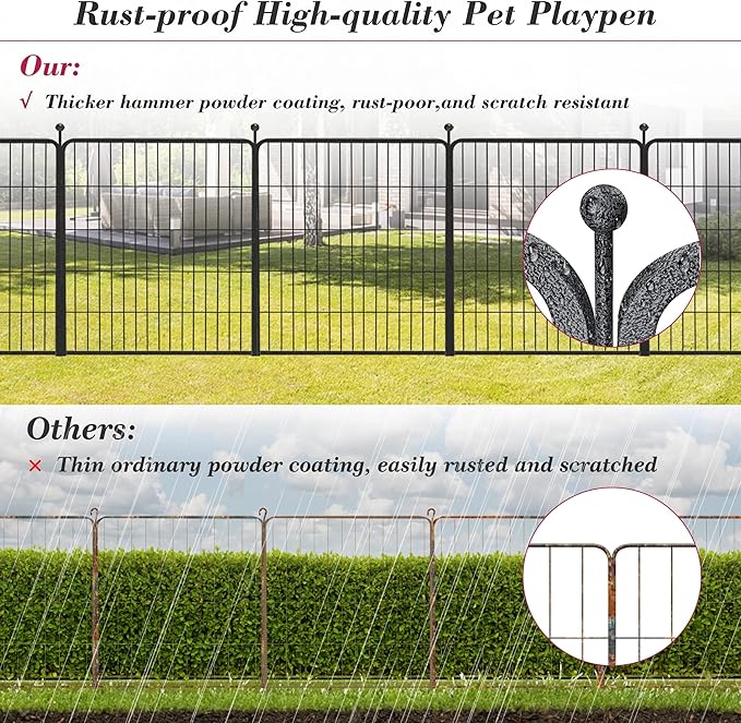 Dog Playpen 32 inch 12 Panels Indoor Dog Pen - Image 5