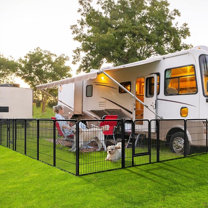 Yaheetech Dog Playpen Outdoor, 32 inch 24 Panels Dog Pen Indoor Heavy Duty - Image 2