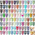 100 Pcs Paisley Dog Bandanas Bulk Pet Bibs Colorful Triangle Scarf Pet Paisley by Huhumy