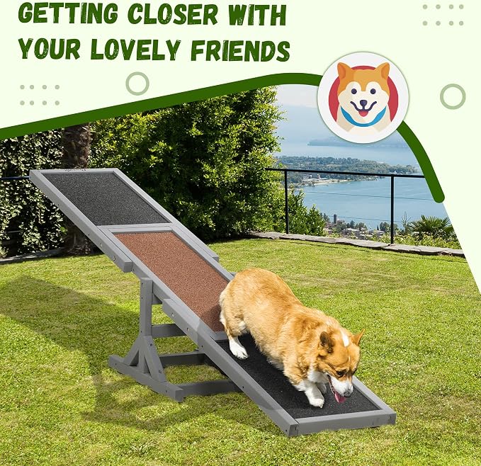 PawHut Wooden Dog Agility Seesaw - Image 5