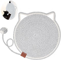 Cat Scratcher Mat, Natural Cotton Rope Cat Scratch Pad, 15.7'' Round Horizontal by LetalongPetSupplies