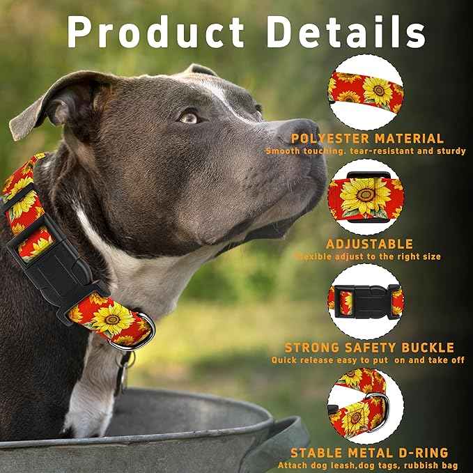 Dog Collar, Floral Boys Girls Puppy Collar