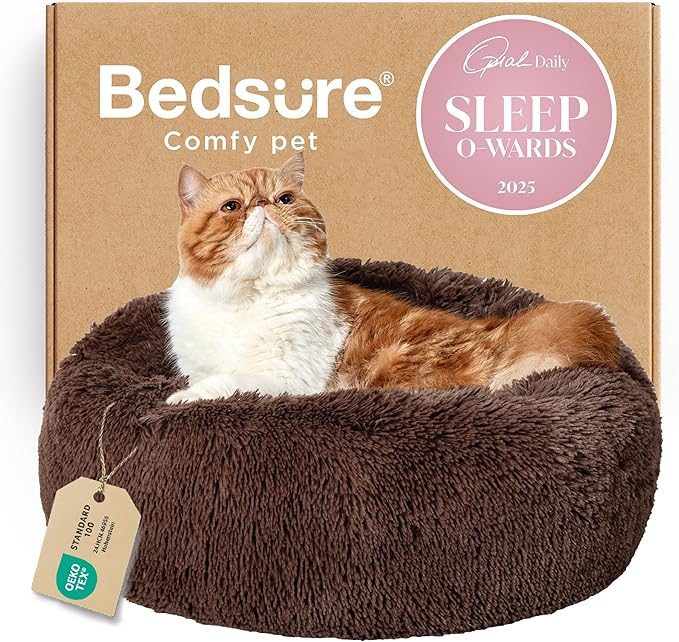 Bedsure Calming Cat Beds for Indoor Cats by BEDSURE