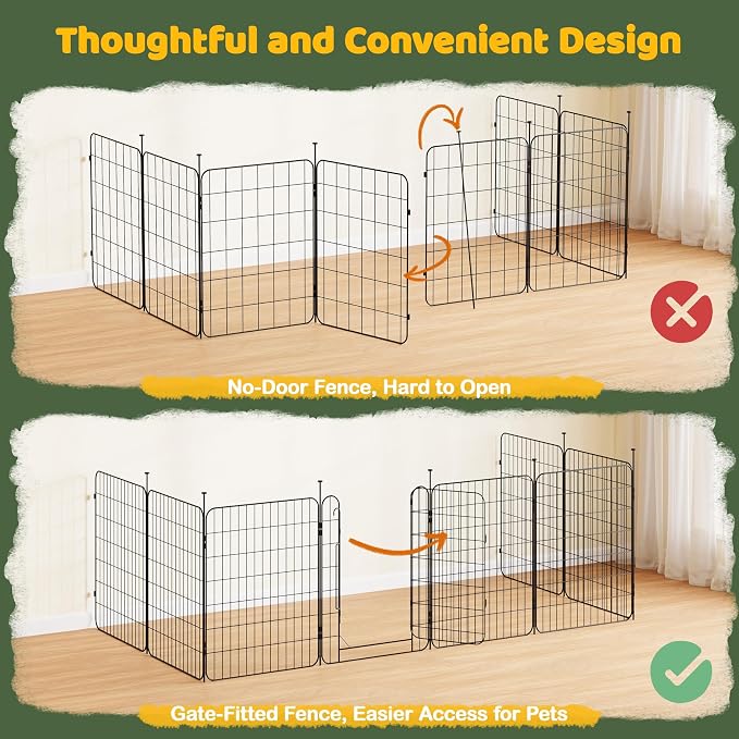 Yaheetech Expandable Dog Playpen, 8 Panel 32 inch Puppy Playpen - Image 7