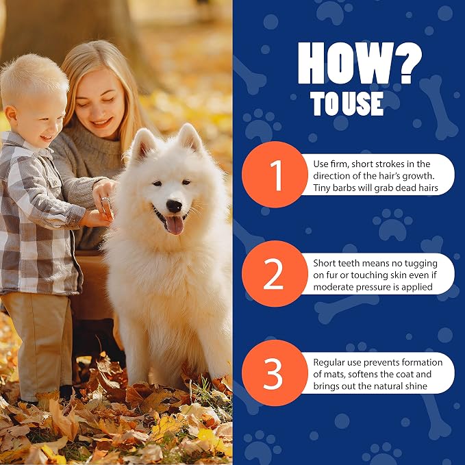 EasyGroomer Deshedding Brush for Dogs & Cats – Undercoat Grooming Tool for - Image 7