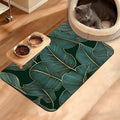 Tropical Palm Feeding Mat, Non-Slip Rubber Backing Mat, Cat Dog Accessories by Unknown