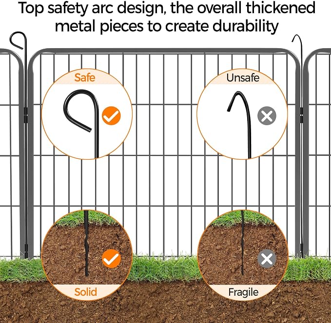 Yaheetech Dog Playpen Outdoor, 32 inch 32 Panels Dog Pen Indoor Heavy Duty - Image 7