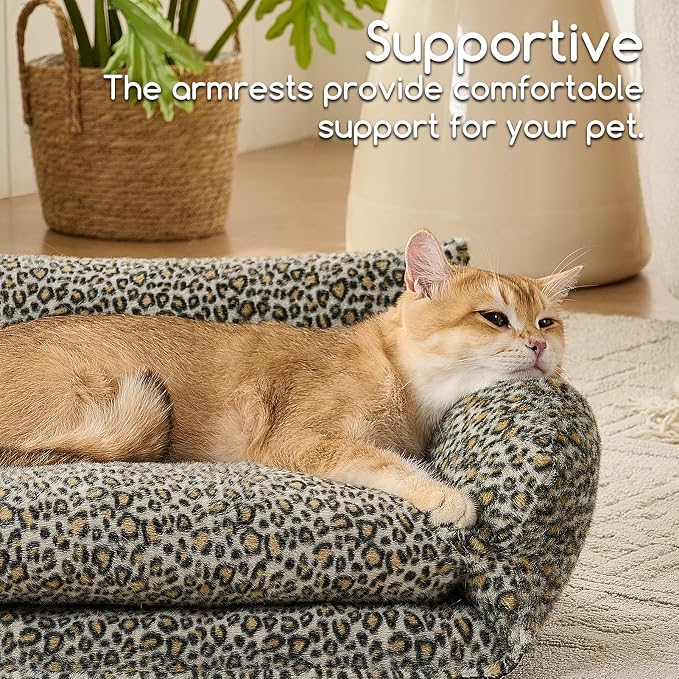 Hollypet Cat Bed Fluffy Plush Mutifuctional Double-Layer Soft Pet Couch - Image 4