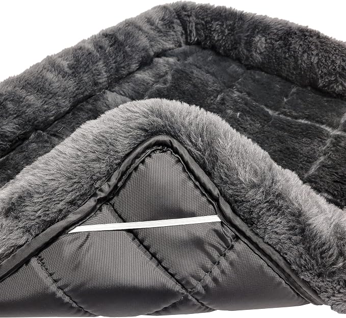 MidWest Homes for Pets QuietTime XXS Dog Bed – Gray Faux Fur Bolster, - Image 4