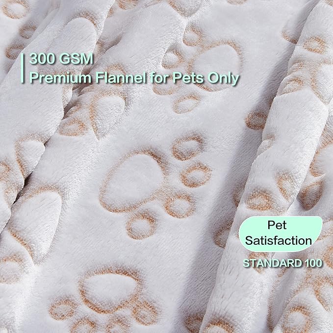 Stuffed Small Beige Premium Soft Dog Blanket, - Image 2