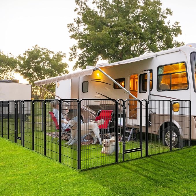 Yaheetech Dog Playpen Outdoor, 47 inch 12 Panels Dog Pen Indoor Heavy Duty - Image 2