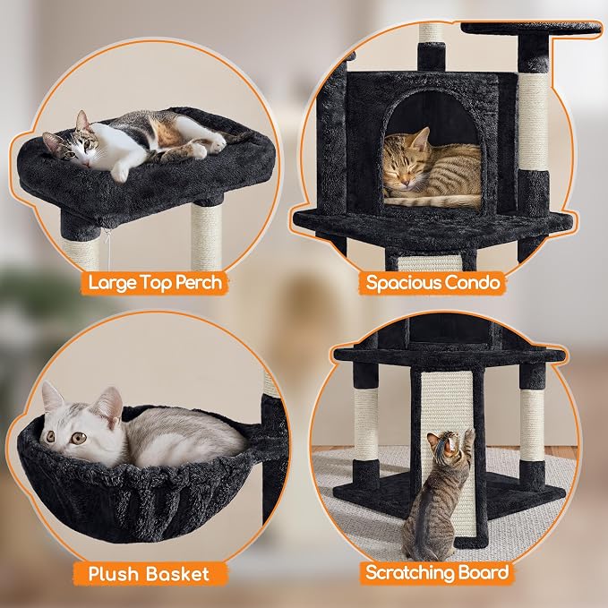 Yaheetech Cat Tree, 42in Cat Tower - Image 4