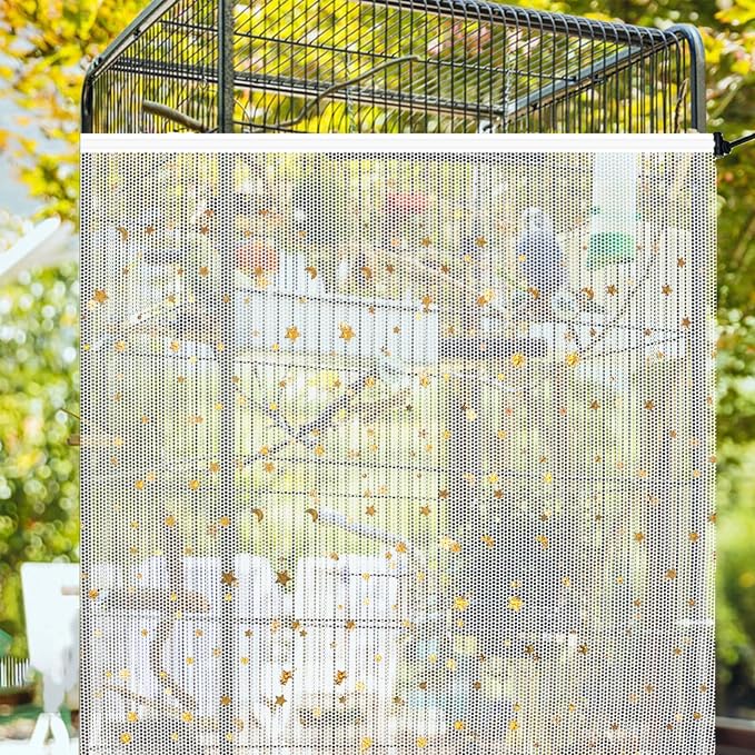 Bird Cage Cover, 60-118'' Large, 31.5'' H Adjustable Nylon Mesh Net, Soft Airy - Image 7