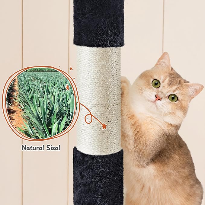 Yaheetech 76.5in Multi-Level Large Cat Tree, Big Cat Tower - Image 9