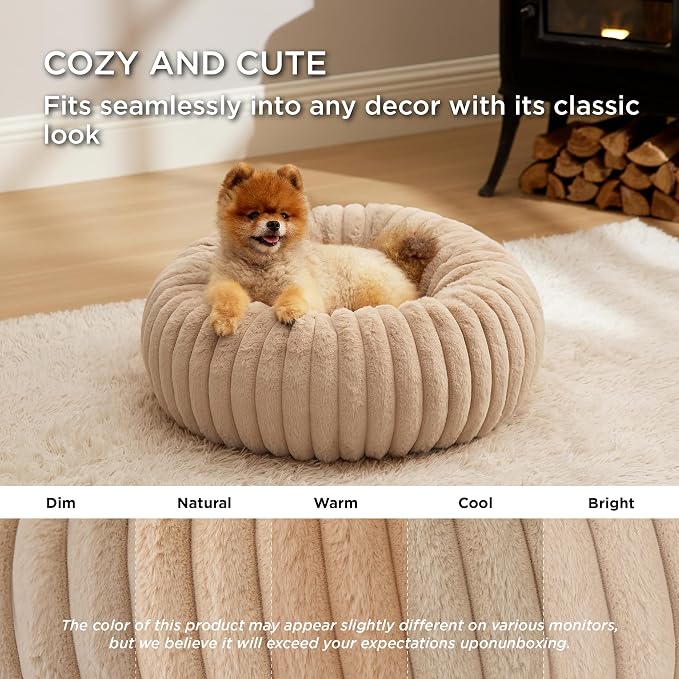Bedsure ComfyFleece™ Donut Small Dog Bed - Image 4