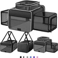 Top and 2 Sides Expandable Pet Carrier 17x11x9.5, TSA Airline Approved Small by SHARLOVY
