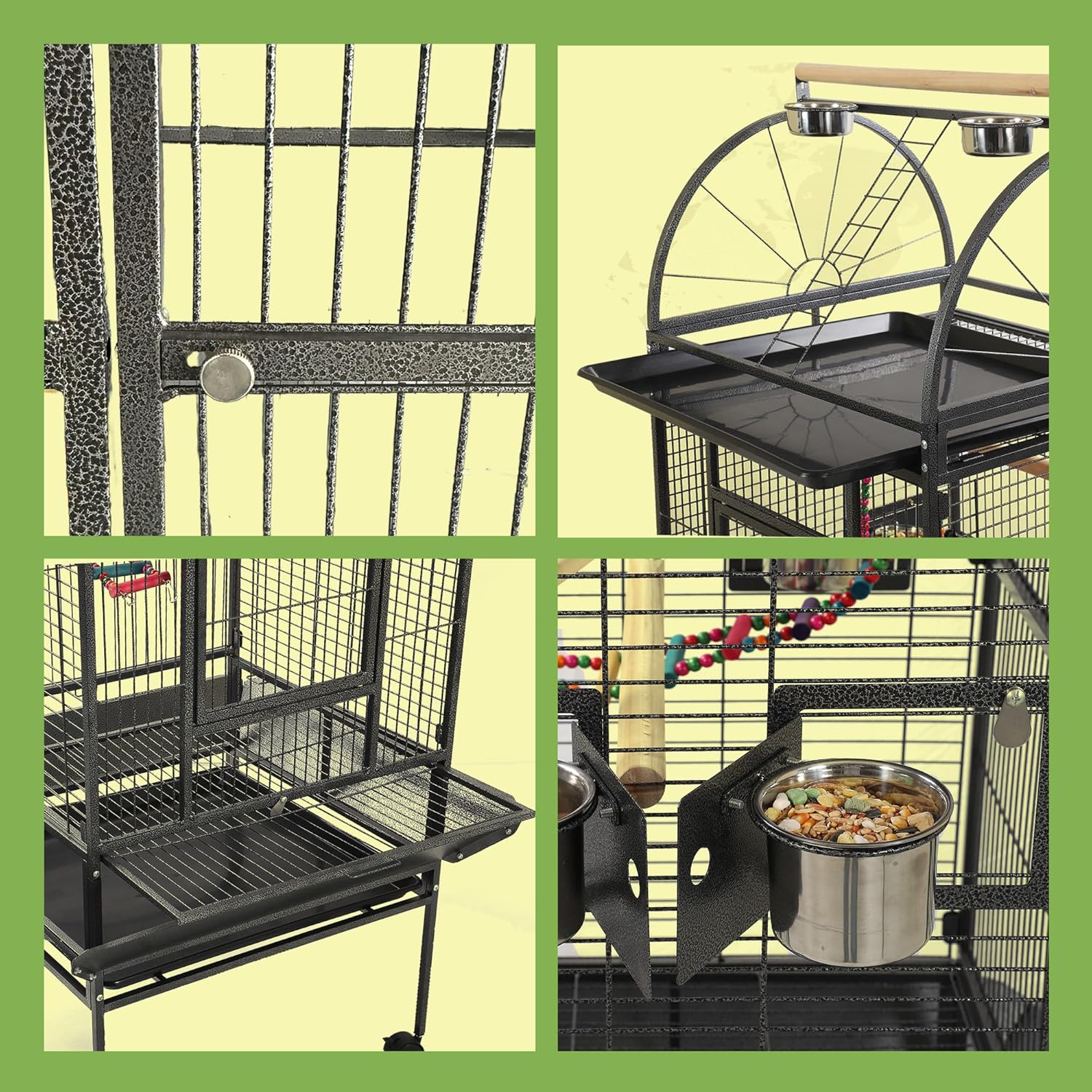 68'' Large Parrot Cage, Large Bird Cages for Parrots,Conure Cage for - GlobalHabitat Supply