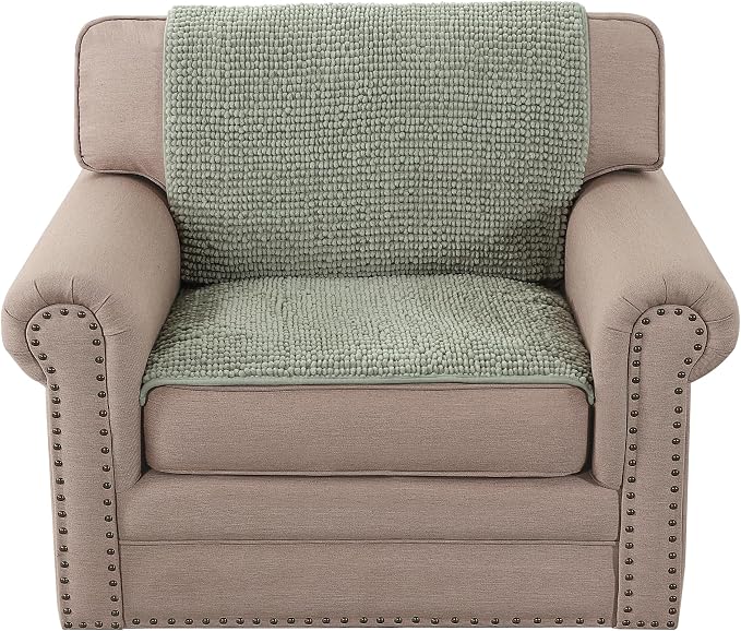 H.VERSAILTEX Plush Chenille Couch Armrest Cover 2 Packs Thick and Soft Sofa - Image 7