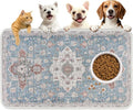 PUPTECK Dog Food Mat, Absorbent Pet Feeding Bowl Mat, Non-Slip Dog Mat by PUPTECK