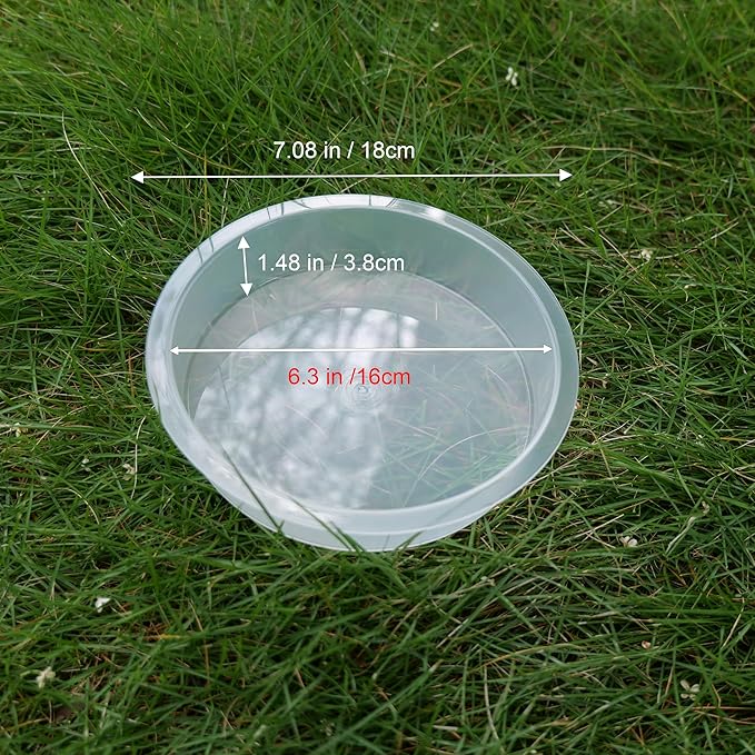 Plastic Round Bird Feeder Bowl and Metal Round Bird Feeder Tray, Wild Birds - Image 3