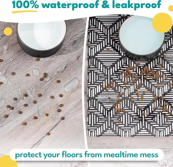 NALALAS Large Dog Mat for Food and Water, Cat Feeding Mat | Large Waterproof - Image 2