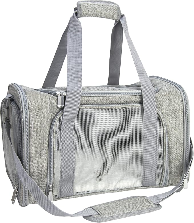 Soft Sided Carrier for Small Medium Cats Dogs, TSA Airline Approved Collapsible by NextFri
