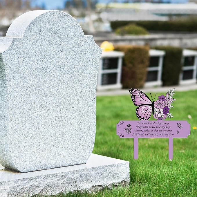 Grave Decorations for Cemetery Memorial, Metal Memorial Garden Stakes for Loss - Image 4