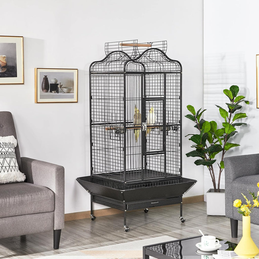 Yaheetech Extra Large Bird Cage 63'' Open Play Top Bird Cage for - GlobalHabitat Supply