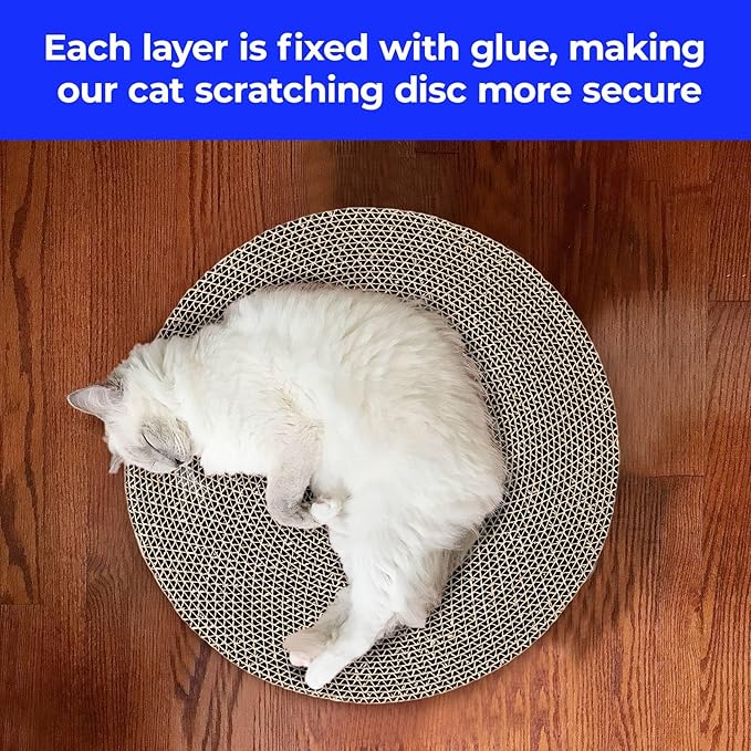Round cat Scratcher Refill, 10 inch Diameter, 7/8 inch Thickness Scratcher - Image 4