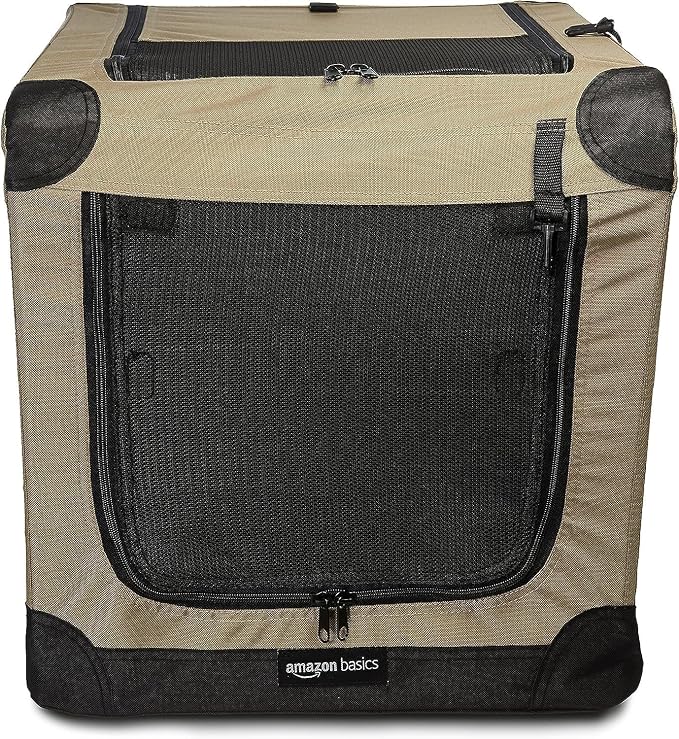 Amazon Basics Portable Folding Soft Dog Crate, Collapsible Travel Kennel - Image 4