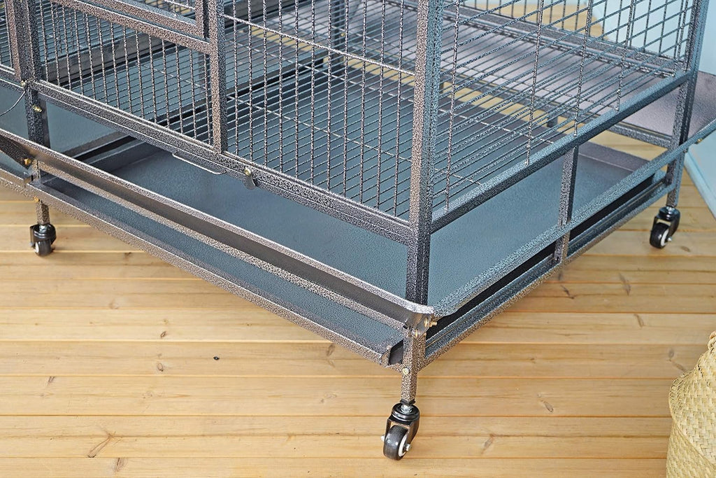 Double Bird Cage with Center Divider, W64xD32xH73 - GlobalHabitat Supply
