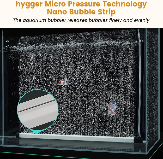 hygger Aquarium Bubble Strip, Nano Air Bubble Curtain Wall Aquarium Air Stone - Image 2