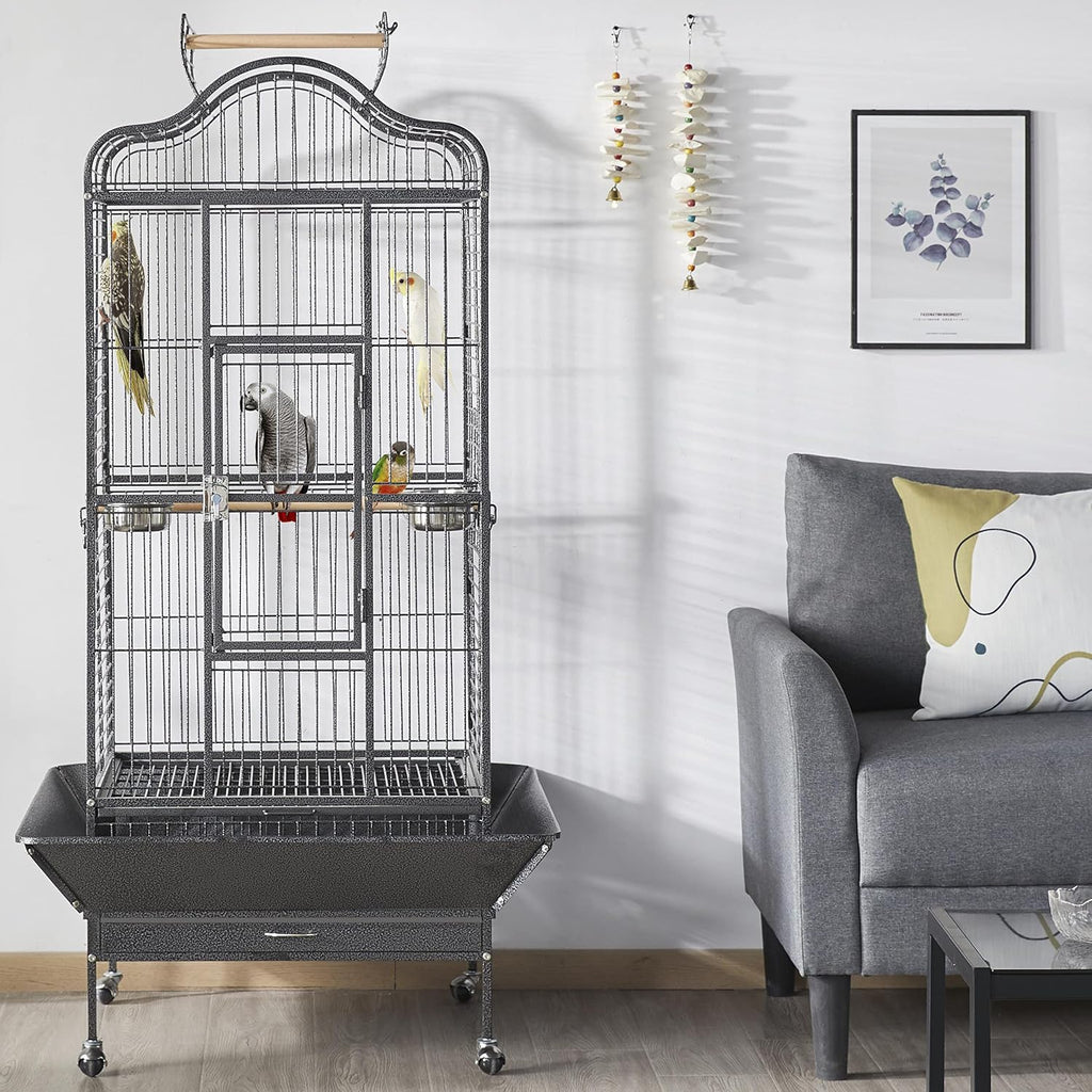 Yaheetech Extra Large Bird Cage 63'' Open Play Top Bird Cage for - GlobalHabitat Supply