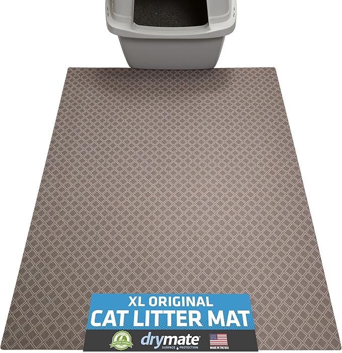 Drymate Cat Litter Box Mat, Litter Trapping Mat, Waterproof, Urine-Proof by Drymate
