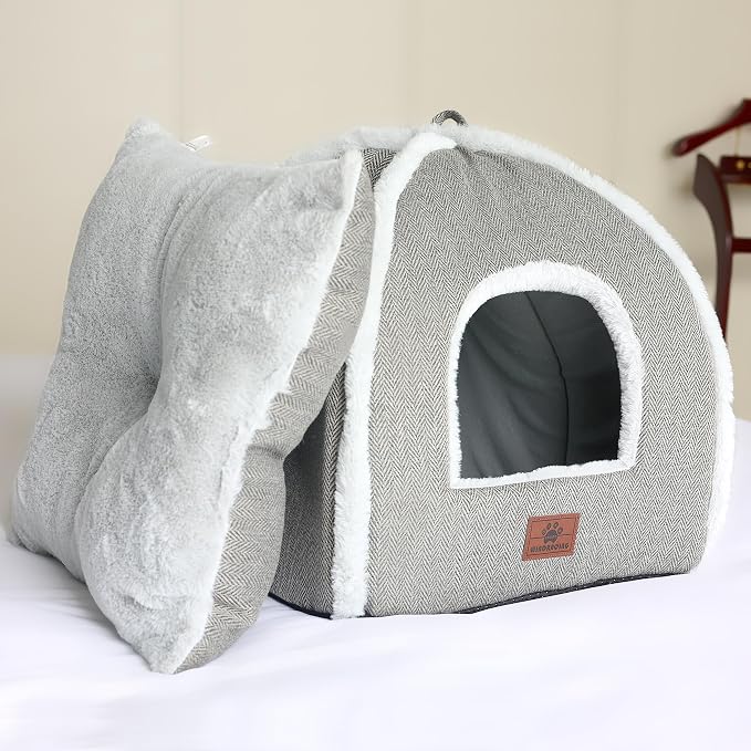 Cat Beds for Indoor Cats-Cat Bed Cave House Tent for Kittens and Small Pets - Image 2