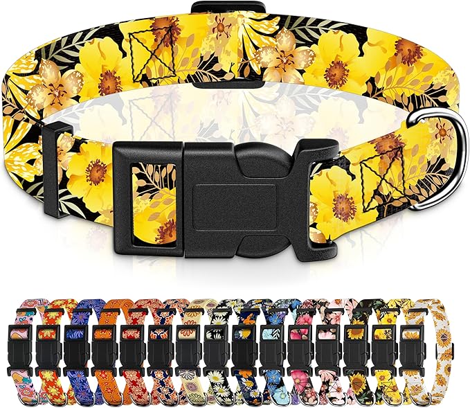 Dog Collar for Boys Girls, Puppy Collar for Small Medium Large Dogs, Adjustable by Seyezo