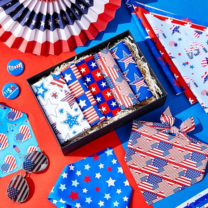 200 Pcs Patriotic Dog Bandanas Bulk Veterans Day Bandanas - Image 5