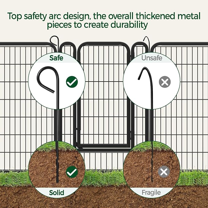 Yaheetech Dog Playpen, 40 inch 8 Panels Dog Pen - Image 4