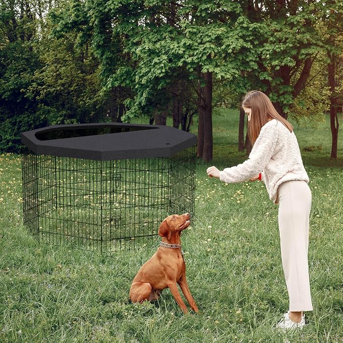 Peekaboo Pet Playpen Dog Fence Foldable Metal Dog Pen Wire Exercise Puppy Play - Image 3